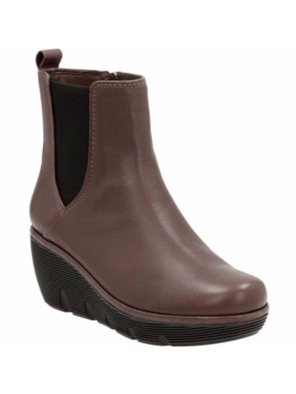 Clarks Artisan Clarene Surf Platform Boots Women’s Brown Chelsea Wedge Size 9